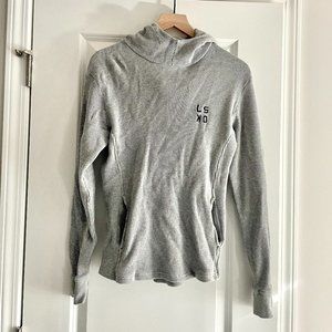 LSKD gray waffle knit sweatshirt hoodie